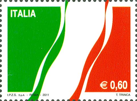 Francobollo Tricolore Italiano -  2011