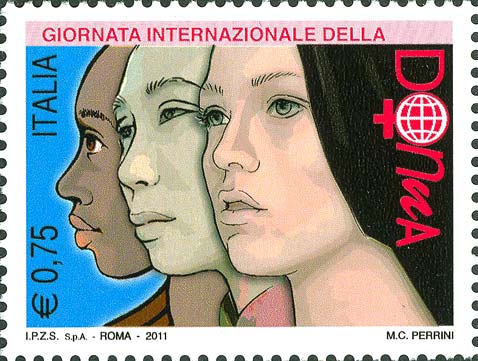 Francobollo Volti di Donna di Diverse Etnie -  2011