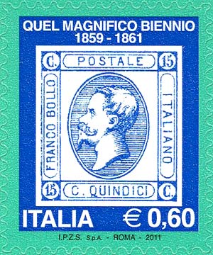 Francobollo Francobollo Litografico del 1863 -  2011