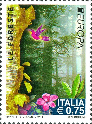 Francobollo Foresta -  2011