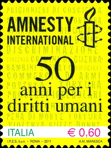 Francobollo Logo di Amnesty International -  2011