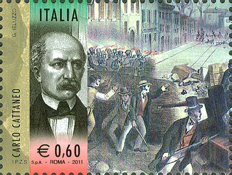 Francobollo Carlo Cattaneo -  2011