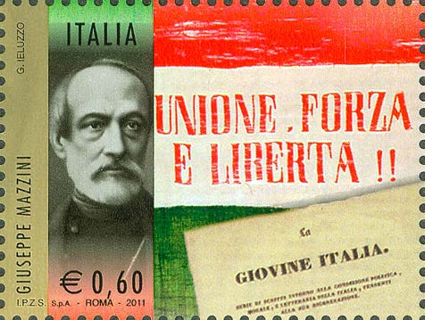 Francobollo Giuseppe Mazzini -  2011