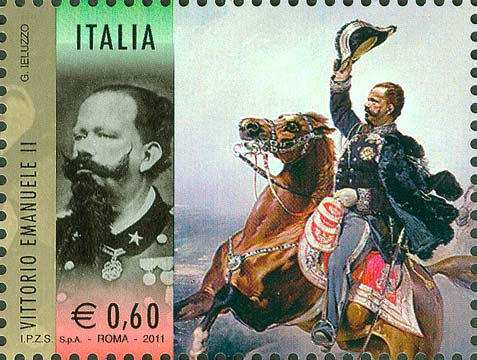 Francobollo Vittorio Emanuele II -  2011
