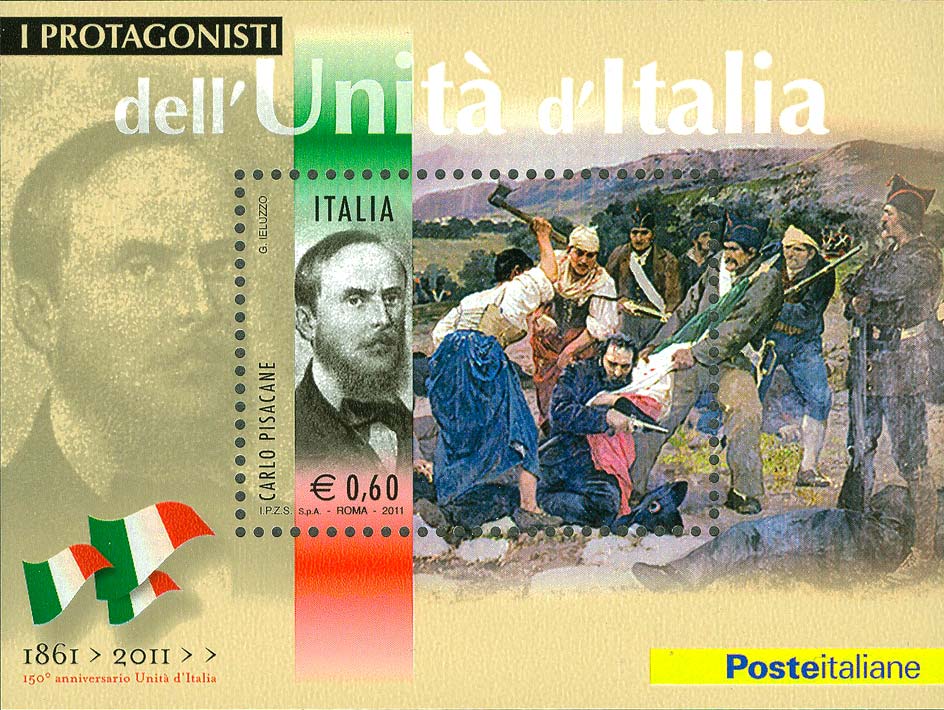 Francobollo Carlo Pisacane (Blocco Foglietto) -  2011