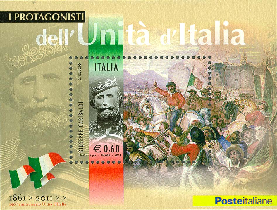 Francobollo Giuseppe Garibaldi (Blocco Foglietto) -  2011