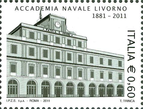 Francobollo Accademia Navale di Livorno -  2011