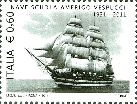 Francobollo Nave Scuola Amerigo Vespucci -  2011