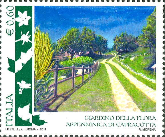Francobollo Giardino della Flora Appenninica di Capracotta -  2011