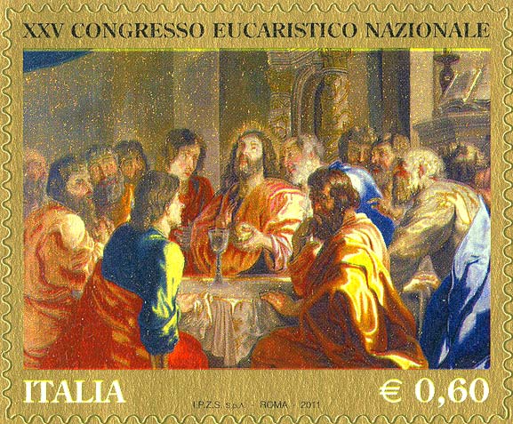 Francobollo Istituzione dell'Eucarestia -  2011