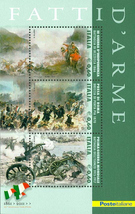 Francobollo Scene di Battaglie (1866 - 1870 - 1915/1917) -  2011