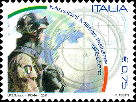 Francobollo Militare Italiano e Pianeta -  2011