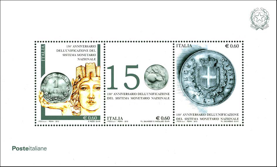Francobollo Monete Italiane -  2012