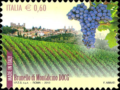 Francobollo Brunello di Montalcino -  2012