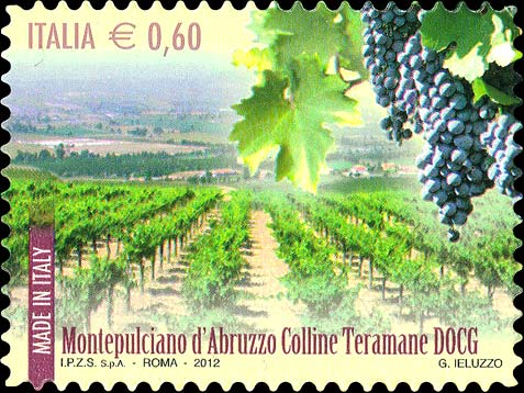 Francobollo Montepulciano d'Abruzzo Colline Teramane -  2012