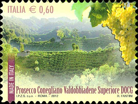 Francobollo Prosecco Conegliano Valdobbiadene Superiore -  2012