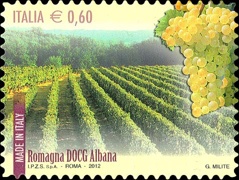 Francobollo Romagna Albana -  2012