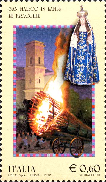 Francobollo San Marco in Lamis, le Fracchie -  2012