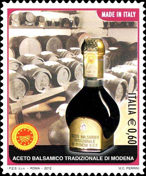 Francobollo Botti e Bottiglia di Aceto -  2012