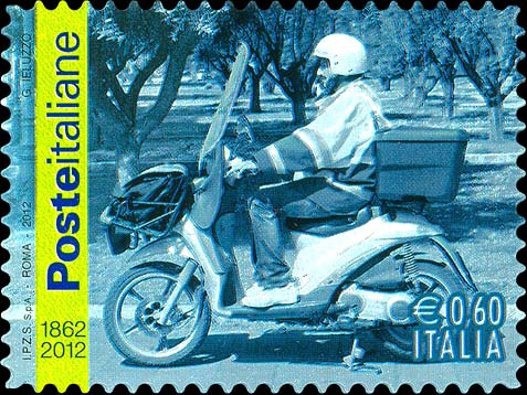 Francobollo Postino in Motorino -  2012