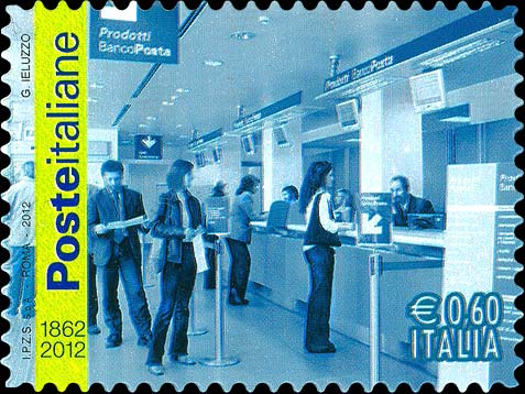 Francobollo Moderno Ufficio Postale (Sportelli) -  2012