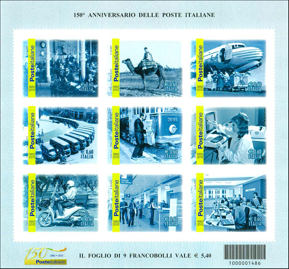 Francobollo Fotografie del Lavoro Postale -  2012