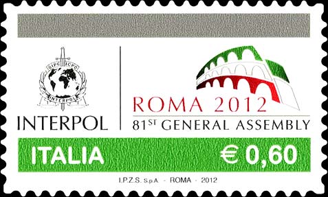 Francobollo Simbolo dell'Interpol -  2012