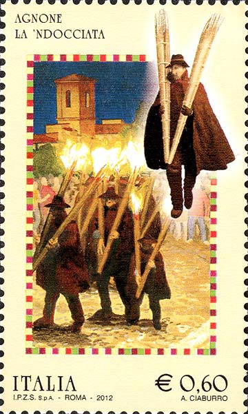 Francobollo Agnone, la 'ndocciata -  2012