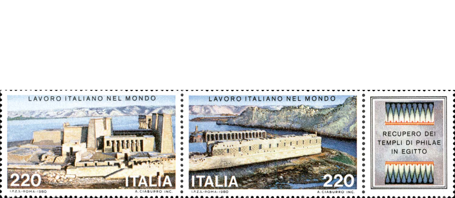 Francobollo Tempio di Philae -  1980