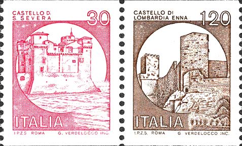 Francobollo Castelli d'Italia -  1980