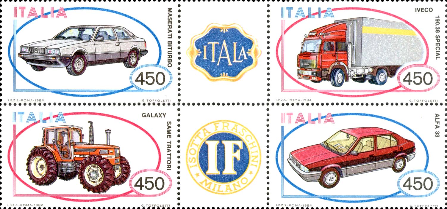 Francobollo Automobili -  1984