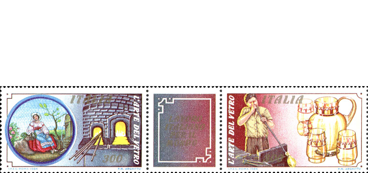 Francobollo Arte del Vetro -  1984