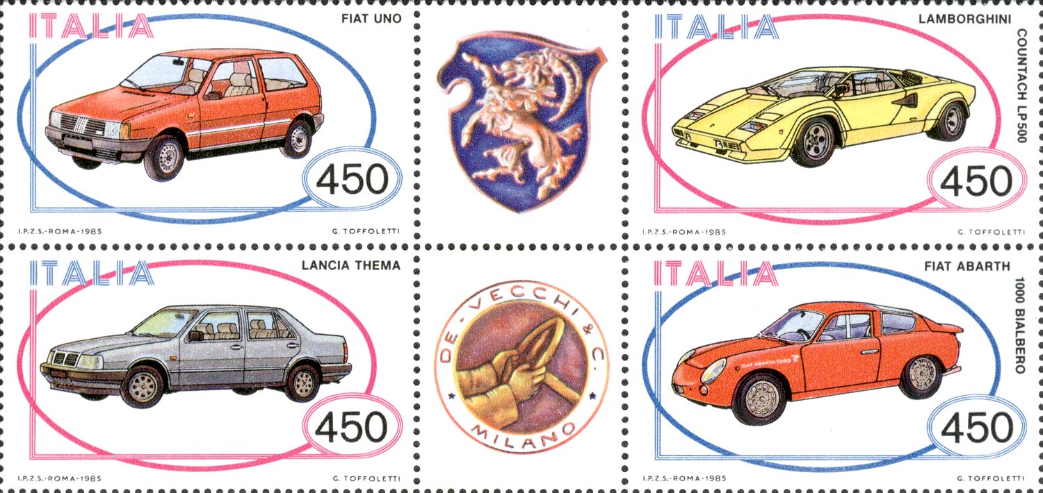 Francobollo Automobili -  1985