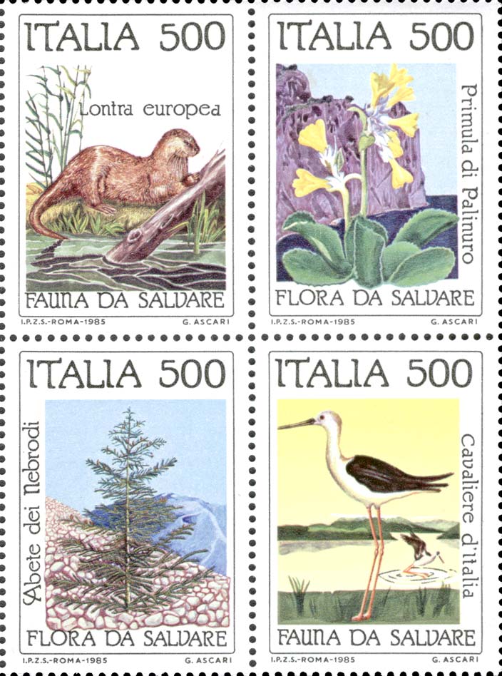 Francobollo Flora e Fauna -  1985