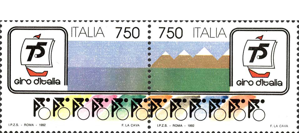 Francobollo Ciclisti -  1992