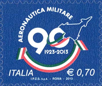 Francobollo Sagoma di Aereo Militare -  2013