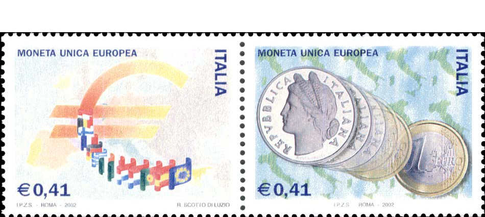 Francobollo Monete in Euro -  2002