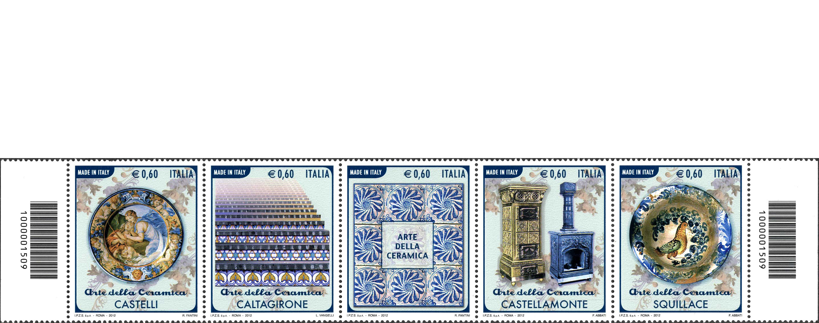 Francobollo Ceramiche Artistiche -  2012