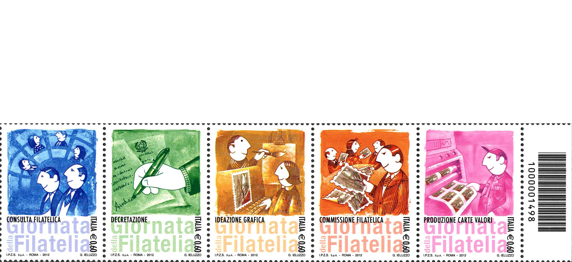 Francobollo Fasi della Nascita di un Francobollo -  2012