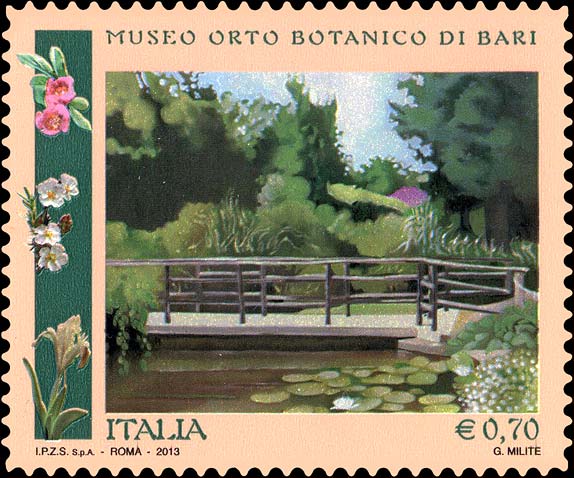 Francobollo Museo Orto Botanico di Bari -  2013