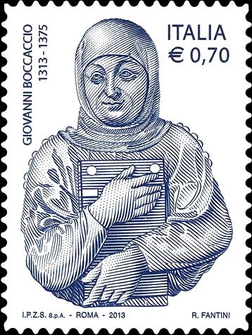 Francobollo Ritratto di Giovanni Boccaccio -  2013