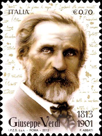 Francobollo Ritratto di Giuseppe Verdi -  2013