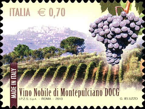 Francobollo Vino Nobile di Montepulciano -  2013