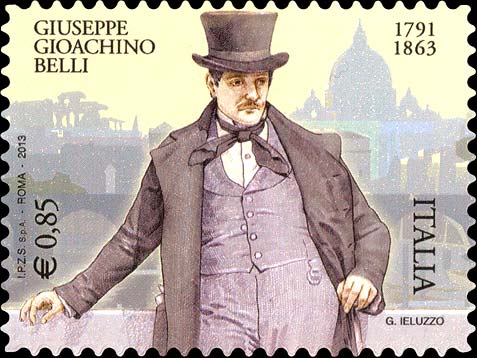 Francobollo Ritratto di Gioachino Belli -  2013