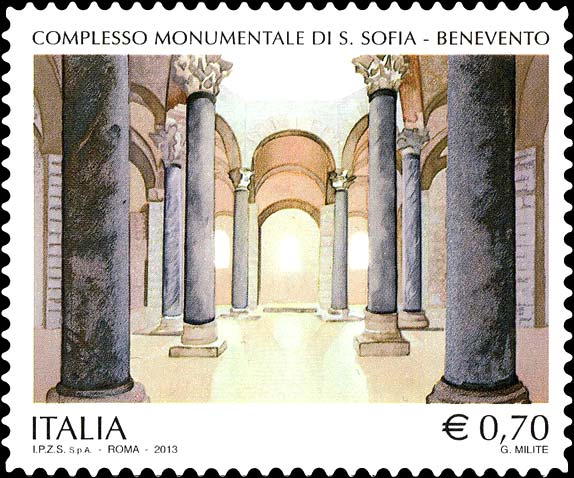 Francobollo Complesso Monumentale di S. Sofia, Benevento -  2013