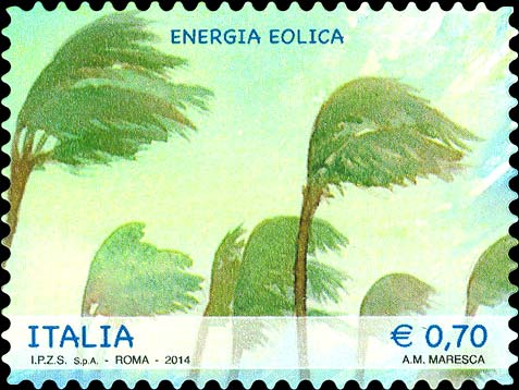 Francobollo Energia Eolica -  2014