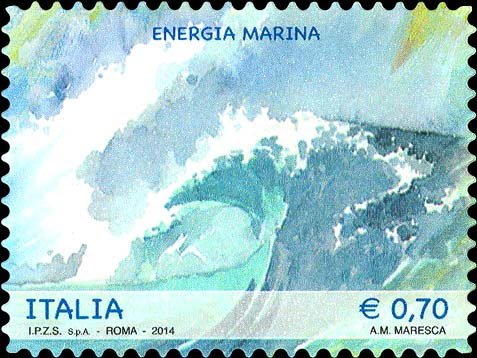 Francobollo Energia Marina -  2014