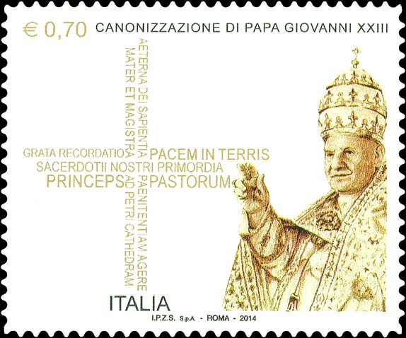 Francobollo Giovanni XXIII -  2014