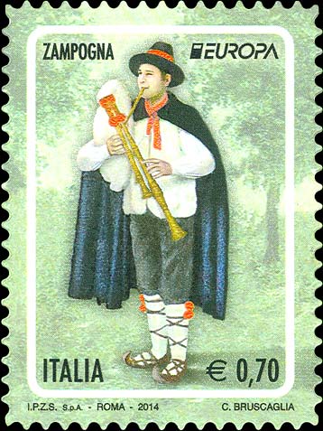 Francobollo Zampogna -  2014