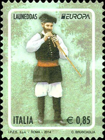 Francobollo Launeddas -  2014